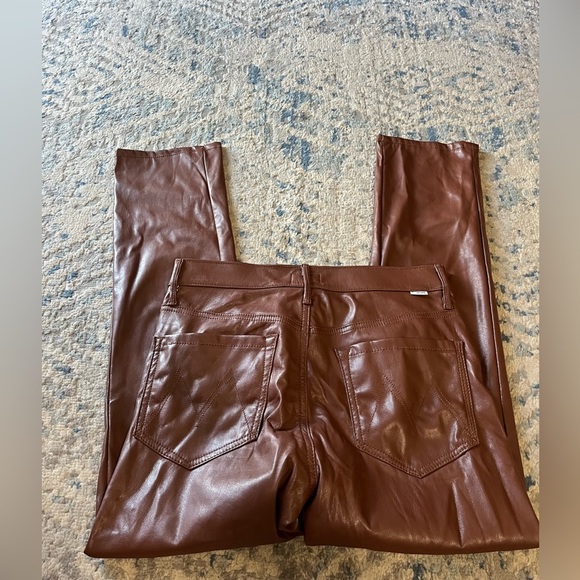 MOTHER The Mid Rise Dazzler Ankle Pants Wax on Wax Off Friar Brown 28 - Picture 6 of 6